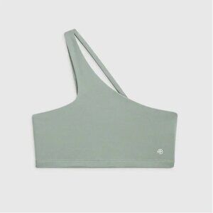 Anine Bing Sports Bra Jules Asymmetrical Design Artichoke Green XS